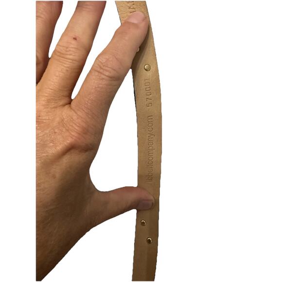 LB Belt Company Golf Belt Womens Italian Leather Lizard Embossed Black Gold - Picture 6 of 8